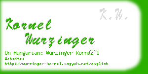 kornel wurzinger business card